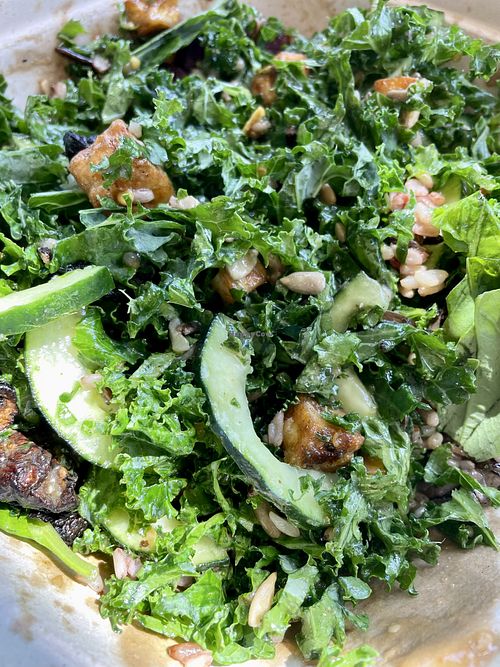 SHROMAMI! Tofu mushrooms and yummy greens on rice    at sweetgreen in Santa Monica