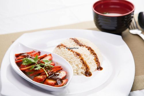 Char Siew rice at Nature Cafe in Central Singapore