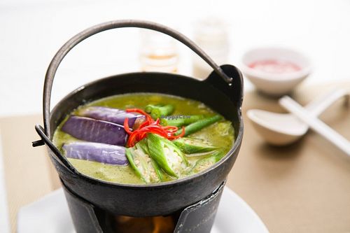 Green Curry Vegetables at Nature Cafe in Central Singapore