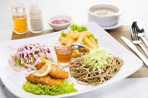 Western set meal  at Nature Cafe in Central Singapore