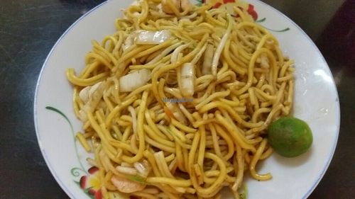 fried Hokkien (mock) prawn noodle at Zen Vegetarian Food Store in Johor Bahru