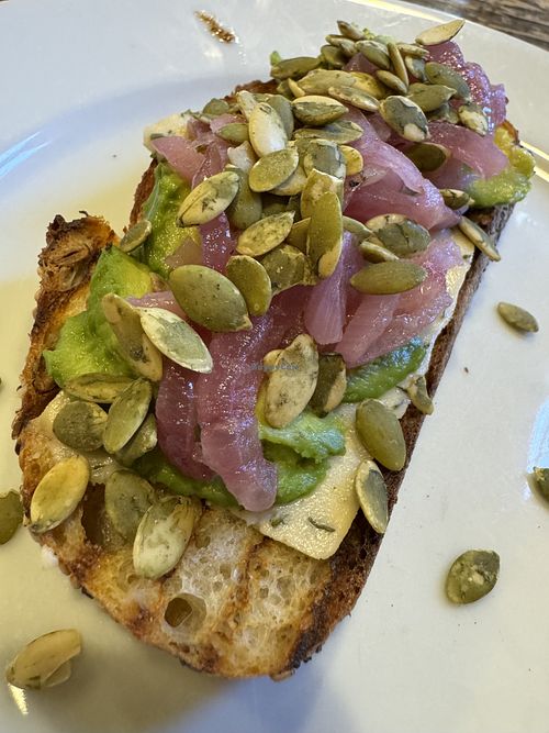 John’s avocado toast   at Aqus Cafe in Petaluma