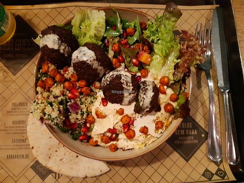Peas and Falafel Bowl at Baba Green in Dusseldorf