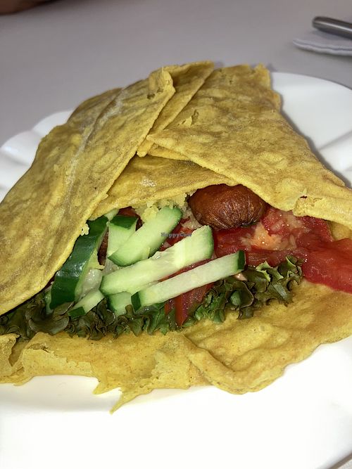 Vegan sausage shawarma   at Veggie House in Astana