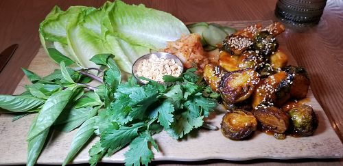 Lettuce wraps at PLANTA - Yorkville in Toronto