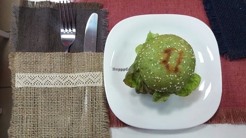 vegan burger at Garden in Kyiv