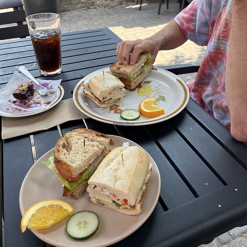 TLT and Bahn Mi sandwiches  at The Lost & Found Cafe in Elora