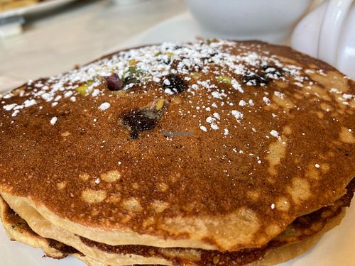 Vegan pancakes at Silver Diner in Frederick