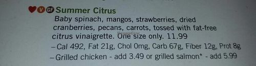 Menu item at Silver Diner in Frederick