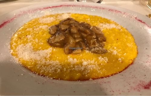 Risotto with mushroom and saffron  at Terrazza Metropole in Bellagio