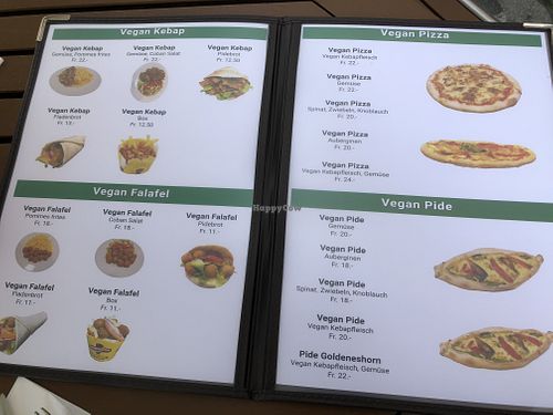 Updated vegan menu 05/21 at Goldenes Horn in Winterthur