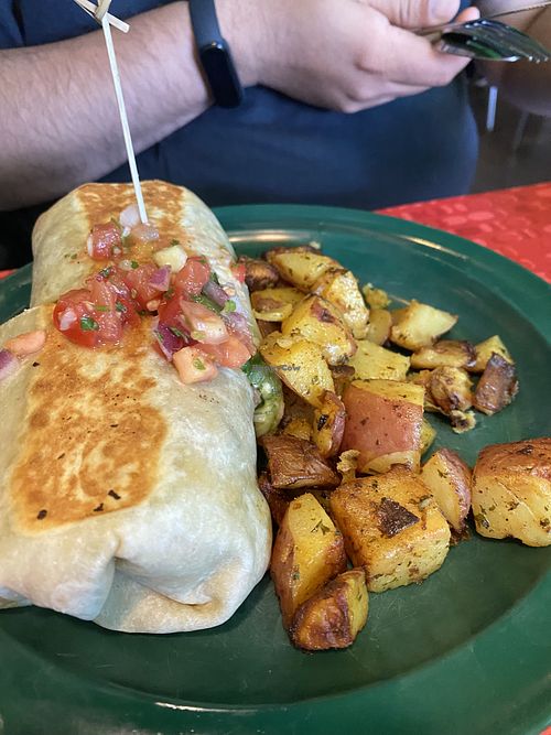 Vegan breakfast burrito  at The Friendly Toast in Boston