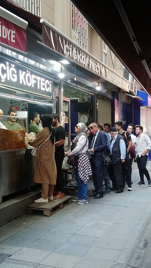 Queue moves quickly! at Cigkofteci Ali Usta in Istanbul