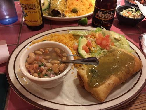 veggie chimichanga dish at El Tapatio in Page