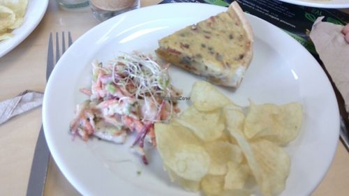 Quiche, Salad &Crisps at Rabbit Vegan Cafe in Exeter
