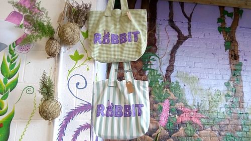 Rabbit Shopping Bags, for sale :) at Rabbit Vegan Cafe in Exeter