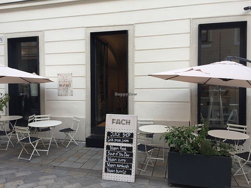 Outside  at Fach Juice Shop in Bratislava
