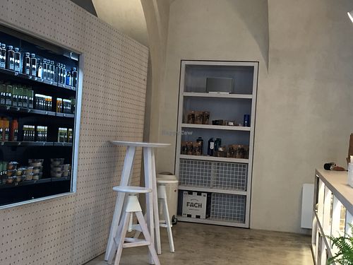 Inside  at Fach Juice Shop in Bratislava