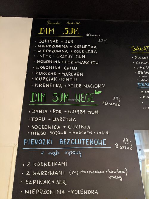 Pictures from the menu at Parowar in Olsztyn