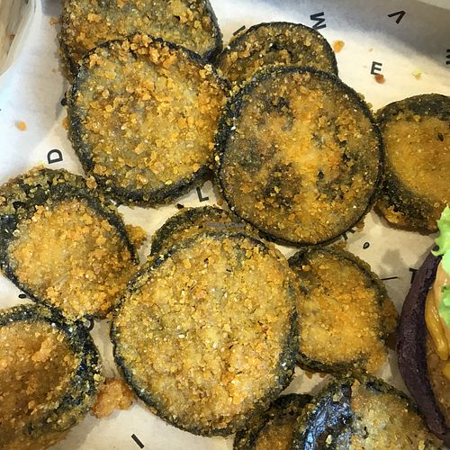 Crispy aubergine   at Flower Burger in Rome