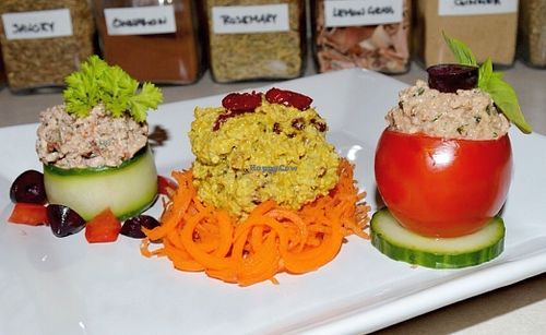 Walnut salad, three ways.  at HooRaw Sunshine Coast Vegan + Market in Sechelt