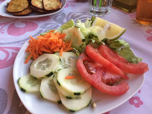 mixed salad at Donde la Tia Sonia in Isla De Pascua