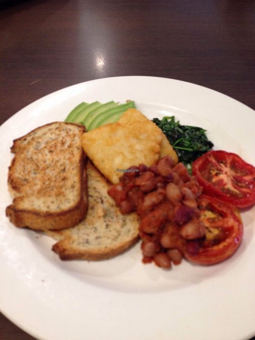 The vegan breakfast. at Laneway Cafe in Devonport