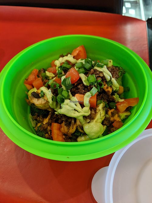 (Courtenay) walnut-sausage bowl at Rawthentic Eatery in Courtenay