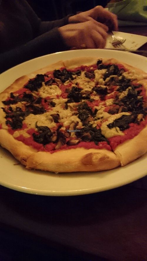 Vegan pizza  at Great American Pub in Phoenixville