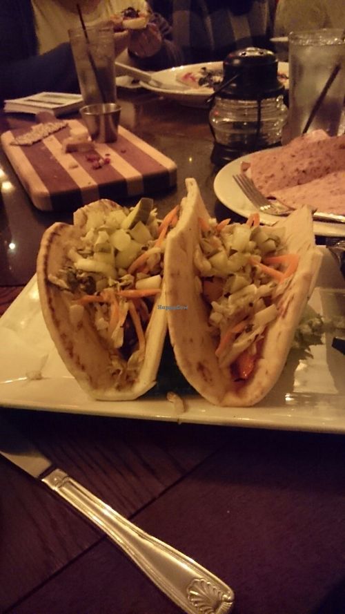 Flamed grilled carrot hotdogs  at Great American Pub in Phoenixville