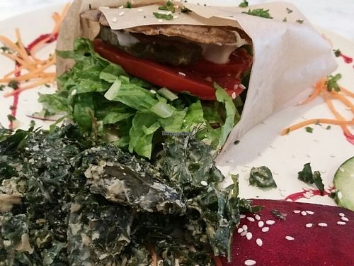 Pablo burger at Wild Living Foods in Los Angeles