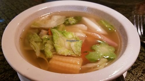 Tom Yum Veggie Soup at Emporium Thai Vegan LA in West Los Angeles