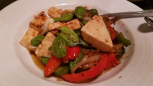 Thai Basil Tofu at Emporium Thai Vegan LA in West Los Angeles