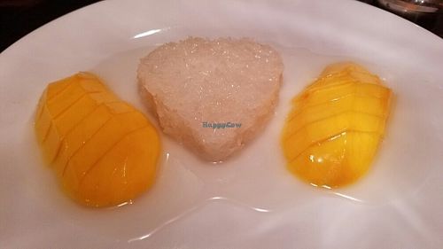 Mango with Sticky Rice Dessert at Emporium Thai Vegan LA in West Los Angeles