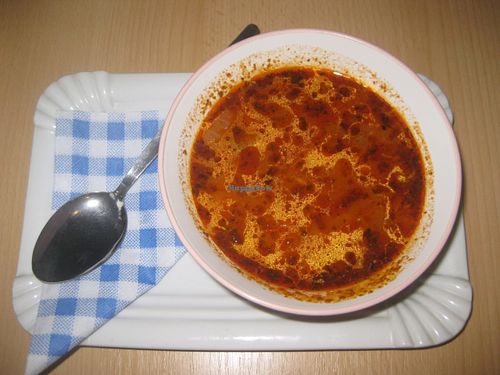 From the set menu at lunchtime:  onion and mushroom soup at Waipawa - Vršovice in Prague