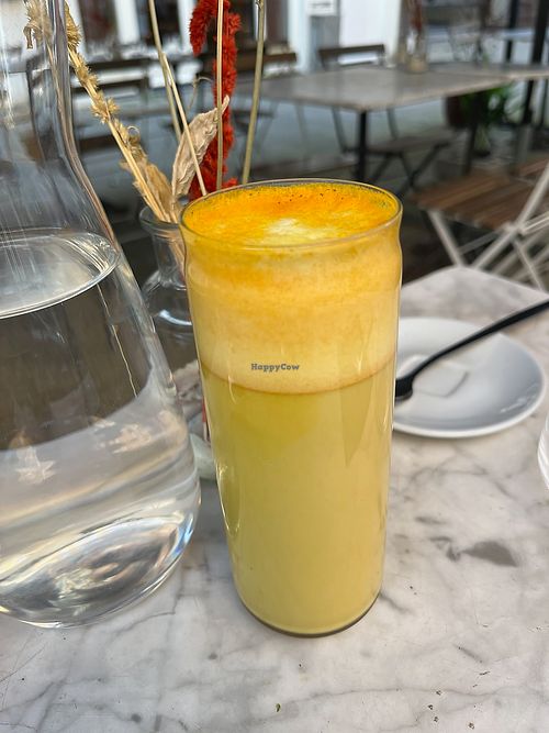 Golden turmeric latte at Hearth  in Amsterdam