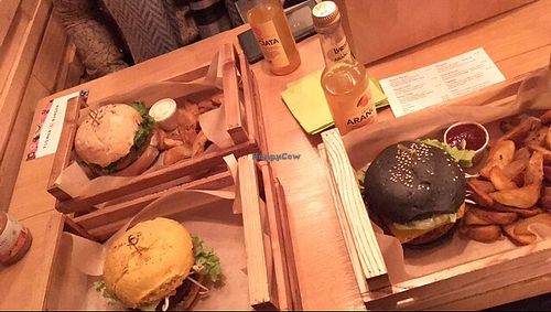 tofu burger, oliseitan and flower burger at Flower Burger - Porta Genova in Milan