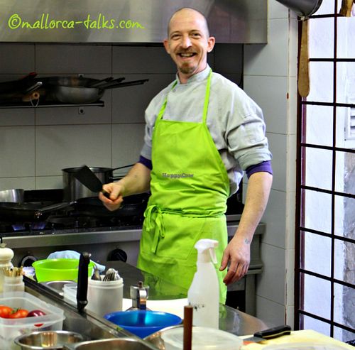 Marco - the chef at the room makes health breakfast and lunch for his guests at The Room in Mallorca