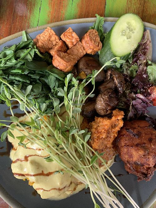 vegan breakfast  at Bali Bagus Cafe in Byron Bay