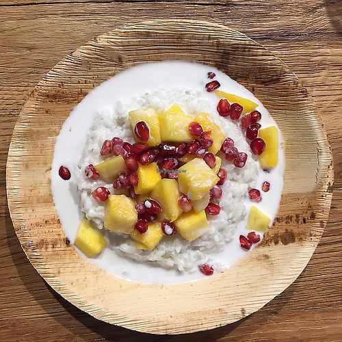 mango sticky rice with coconut milk  at Mango Vegan Street Food - Hala Koszyki in Warsaw