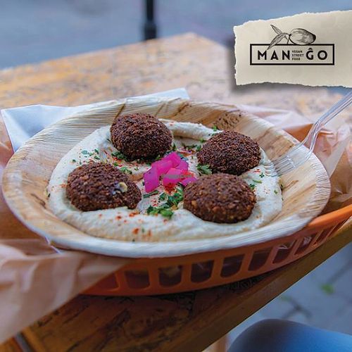 Hummus falafel at Mango Vegan Street Food - Hala Koszyki in Warsaw