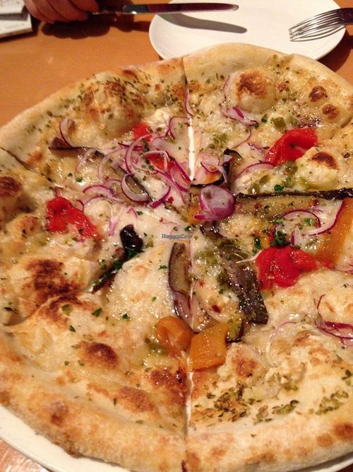 Vegan pizza (Galic base) at Two Dogs Pizza House & Taproom in Tokyo