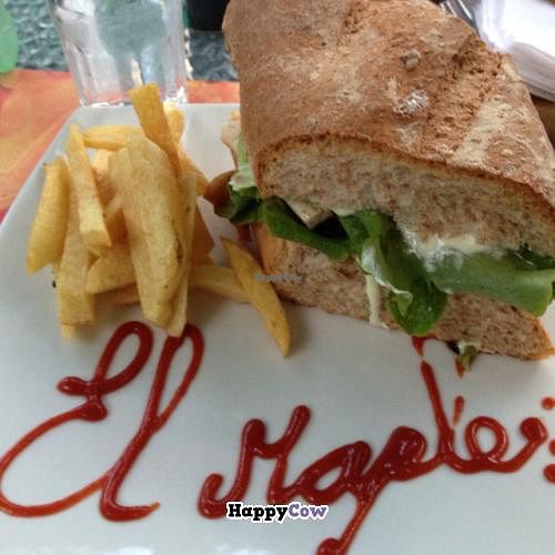lentil burger w/ veg ham, avocado and soyonnaise  at El Maple in Quito