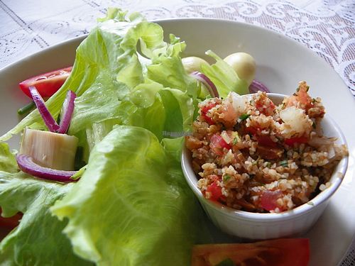 Healthy vegetarian salad
 at Veg Point at Match Point Spa in Jundiai