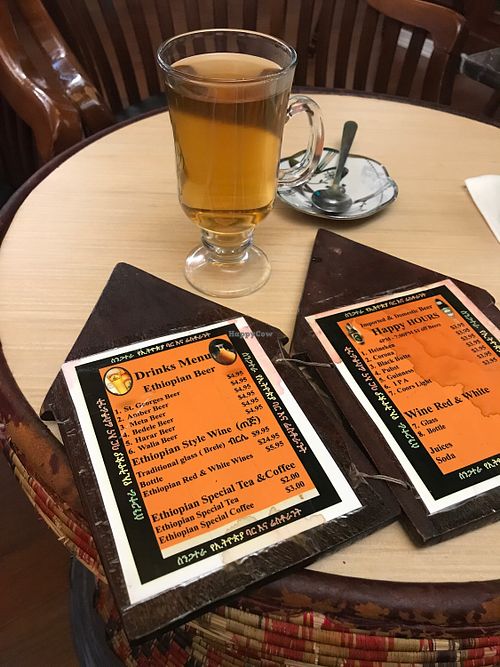 Ethiopian tea at Sengatera Ethiopian in Portland