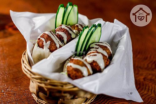 Falafel at Gojo Paradiso in Kyoto