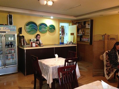 counter at Luna Blanca in Ulaanbaatar