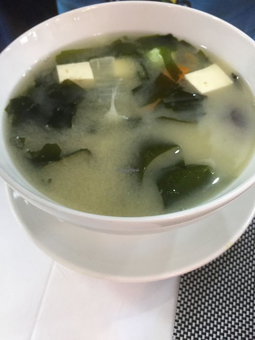 miso soup large bowl at Luna Blanca in Ulaanbaatar