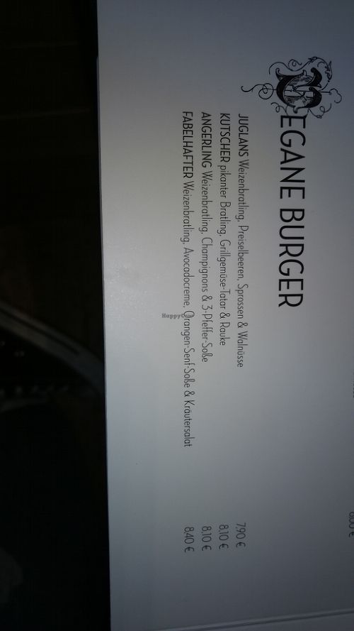 four different vegan burgers at Hans im Glück in Recklinghausen