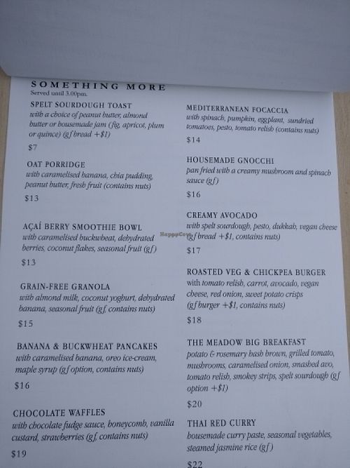 seasonal menu, autumn at The Sweet Meadow in Echuca